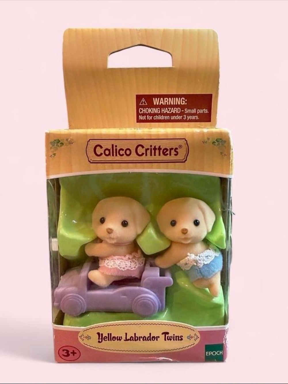 Calico Critters Yellow Labrador Dog Twin babies